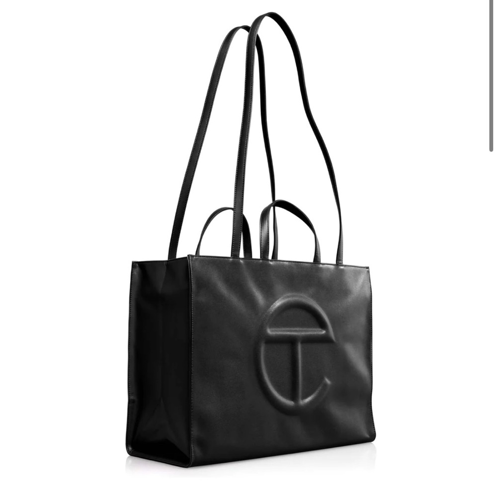 Large Black Telfar Shopping Tote